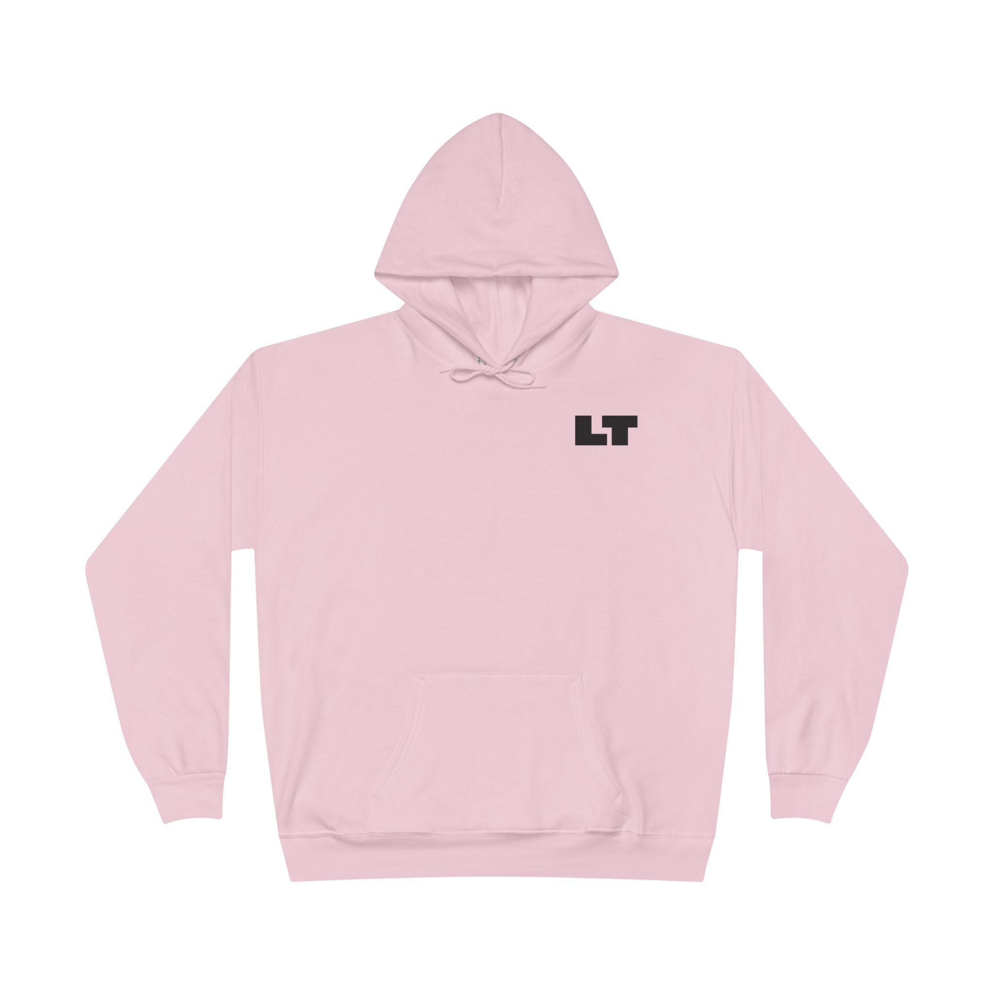 LT Logo Hoodie — Minimalist White Pullover Sweatshirt