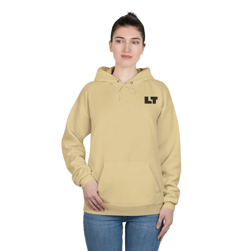 LT Logo Hoodie — Minimalist White Pullover Sweatshirt