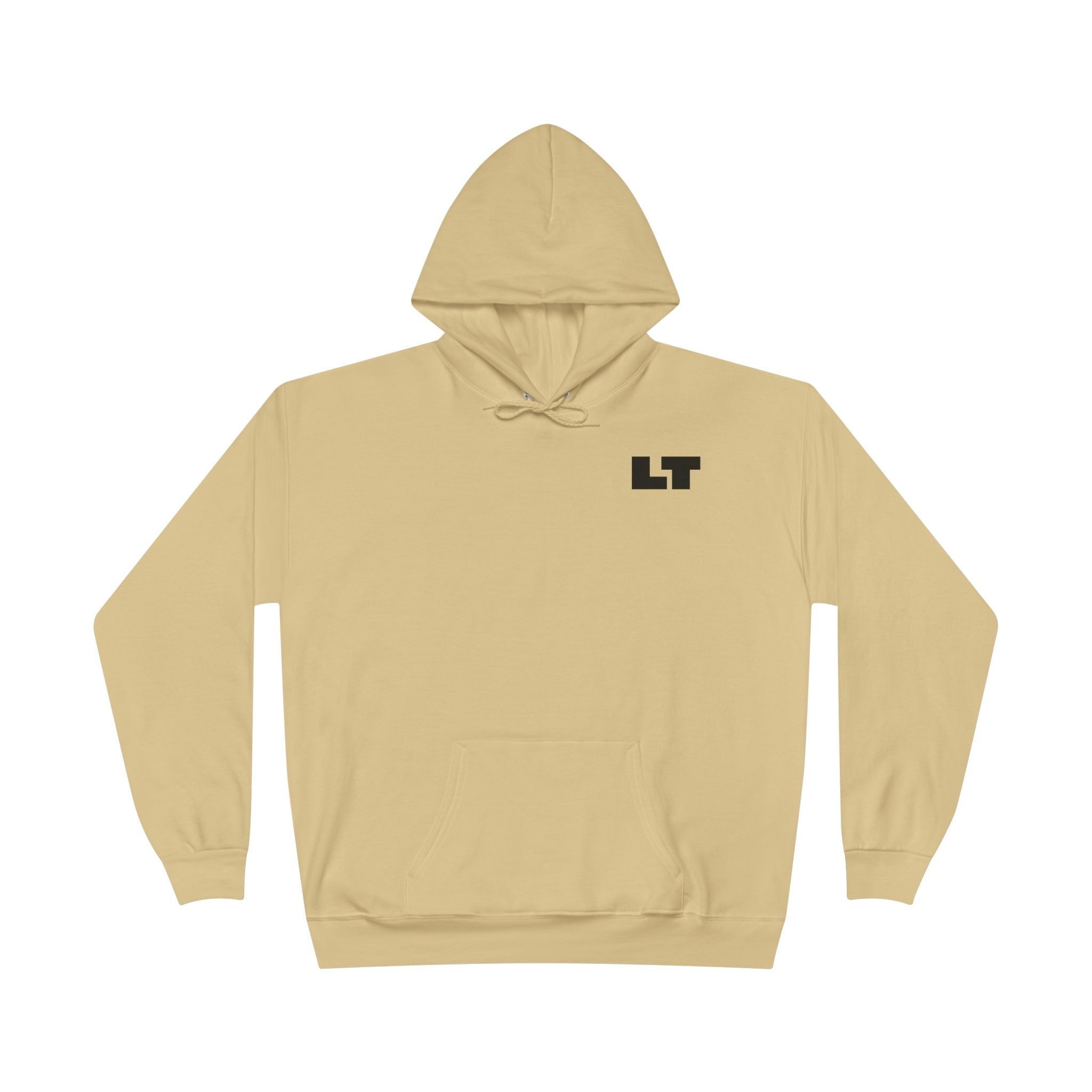 LT Logo Hoodie — Minimalist White Pullover Sweatshirt